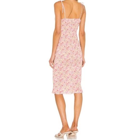 SNDYS Newport Smocked Midi Dress in Sunset Floral Sz 10 - Picture 2 of 10